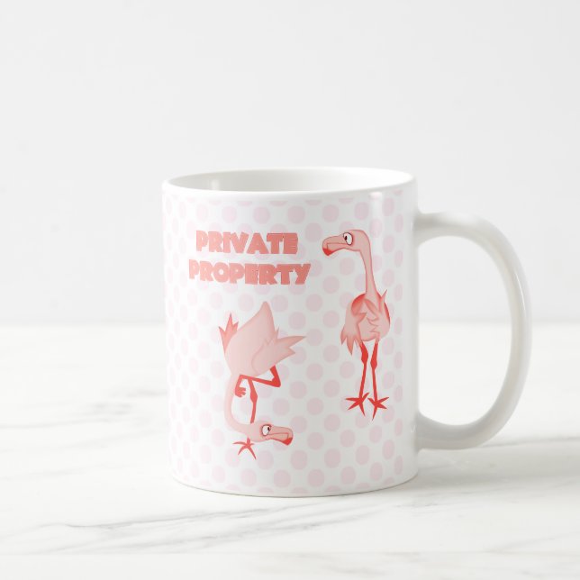 Caneca De Café Flamingos da propriedade privada (Direita)