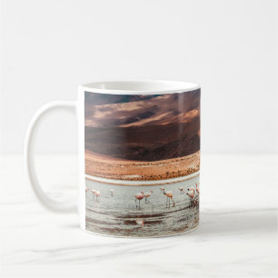 CANECA DE CAFÉ FLAMINGOS NO CORPO DA ÁGUA