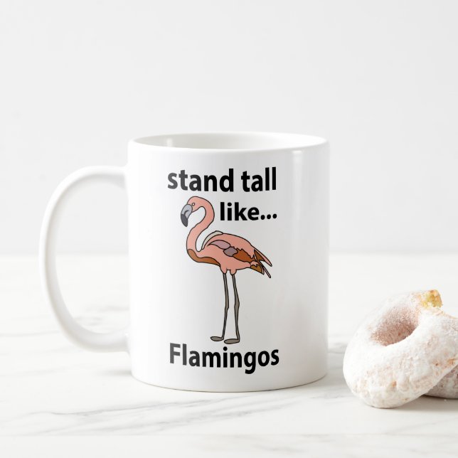 Caneca De Café Flamingos São Altos Como Flamingos Flamingo (Com Donut)