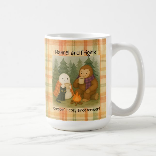 Caneca De Café Flannel & Fright Fall Mug - Personalizado (Direita)