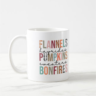 Caneca De Café Flannels Pumpkins Bonfire Personalizado