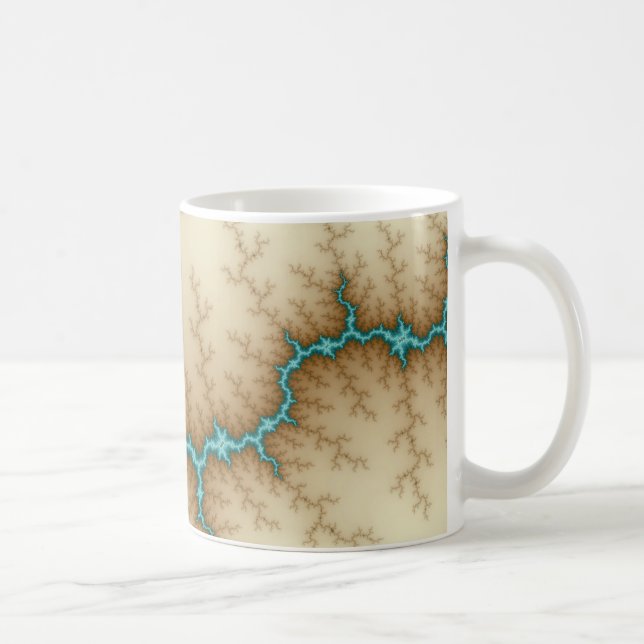 Caneca De Café Flash Azul - Mug Fractal (Direita)