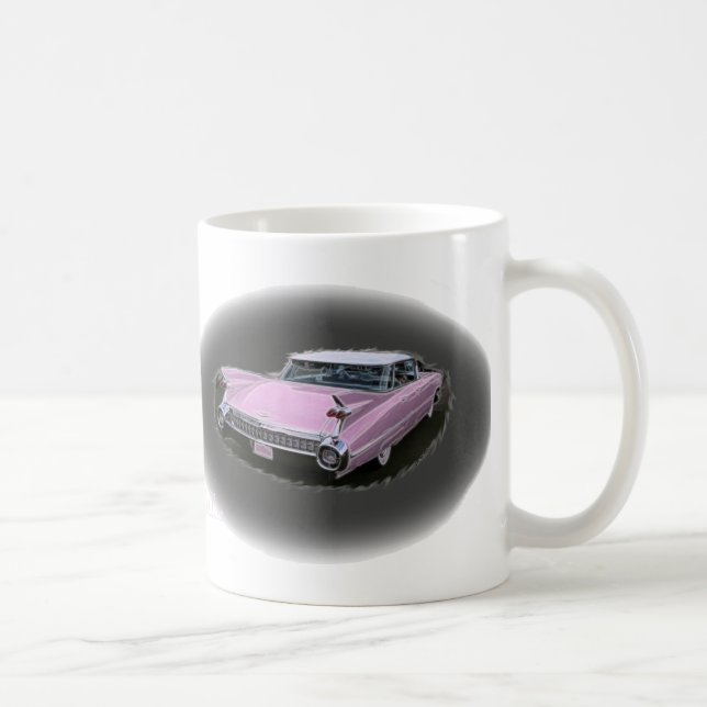 Caneca De Café Flash cor-de-rosa do cadillac (Direita)