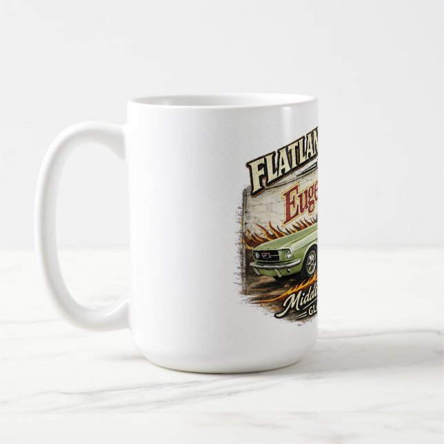 Caneca De Café Flatland Cruisers Car Club–Eugene's Pizza (Esquerda)