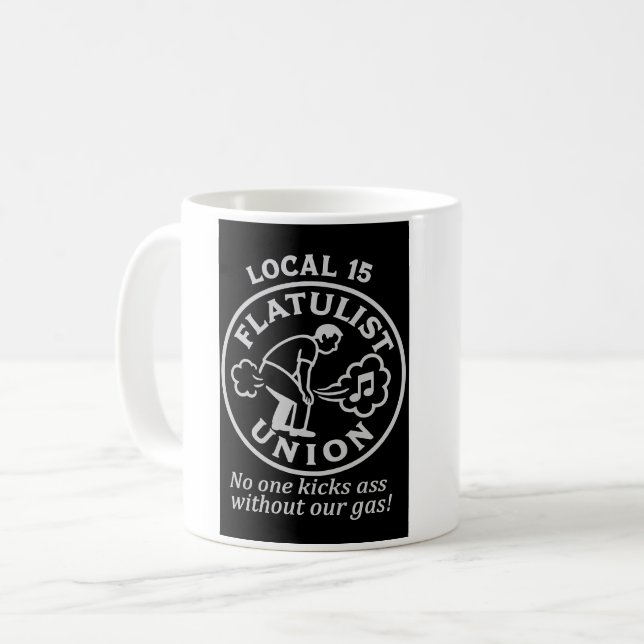 Caneca De Café Flatulista local 15 (Frente Esquerda)
