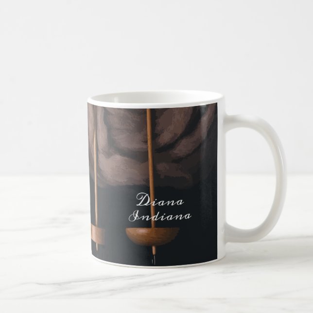 Caneca De Café Fleece e Drop Spindles (Direita)