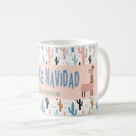 Caneca De Café Fleece Navidad Christmas Llamas