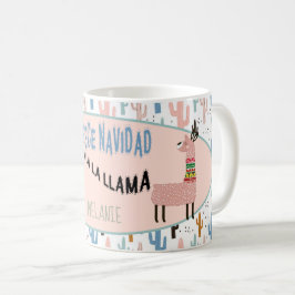 Caneca De Café Fleece Navidad Christmas Llamas