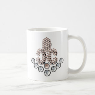 Caneca De Café Fleur De Lis-jeweled