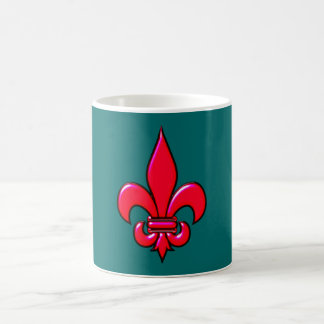 Caneca De Café Fleur De Lis Vermelho conversas