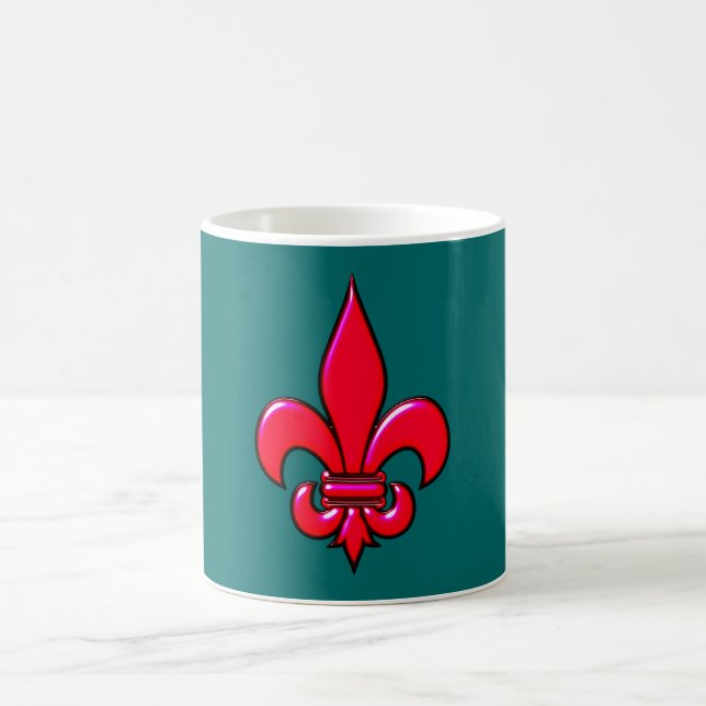 Caneca De Café Fleur De Lis Vermelho conversas (Centro)