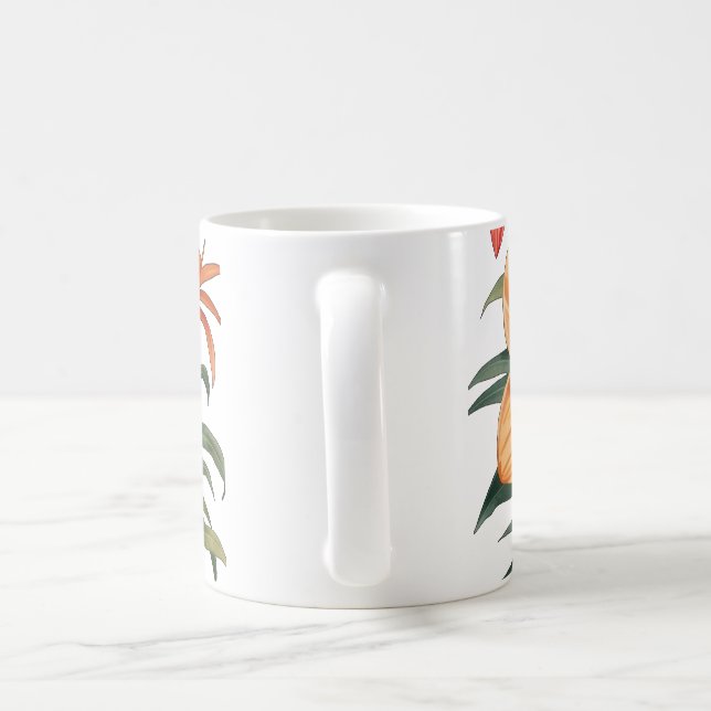 Caneca De Café Fleurs Exotiques – Bouquet Tropical Mug (Alça)