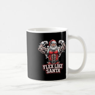Caneca De Café Flex Like Santa Claus Bodybuilding Gym Wo