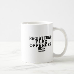 Caneca De Café Flex Offender Registrado Funny Bodybuilding Workou
