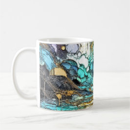 Caneca De Café Fliesender Goldfluss