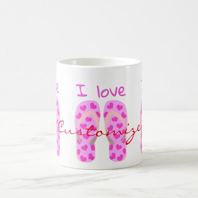 Caneca De Café Flip-Flops Rosa Thunder_Cove (Centro)