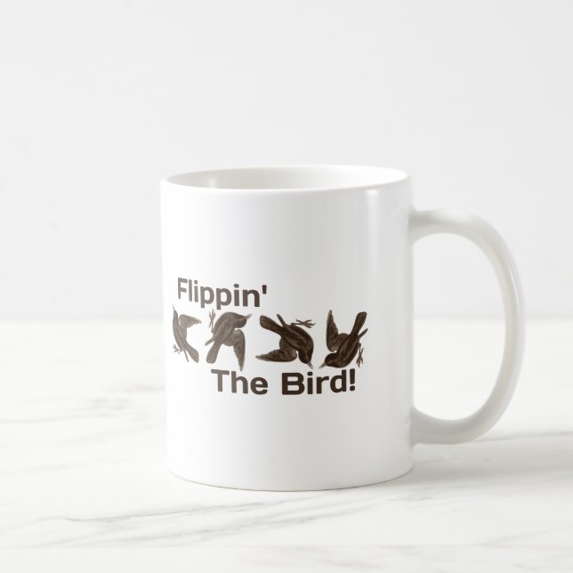 Caneca De Café Flippin o pássaro (Direita)