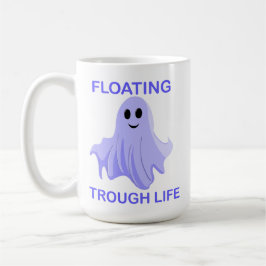Caneca De Café Floating Through Life Cute Ghost