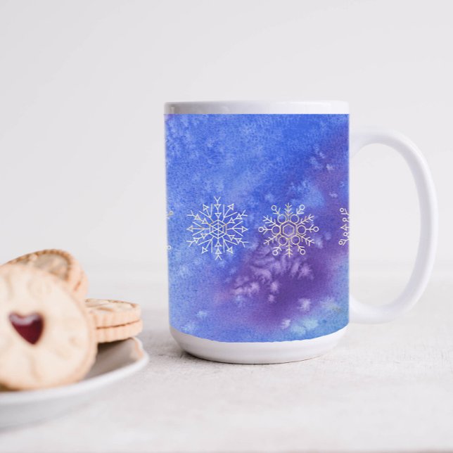 Caneca De Café Floco de neve brilhante de inverno (Criador carregado)
