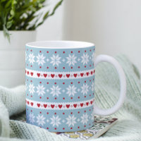 Floco de neve de inverno Coração Designer Café Mug