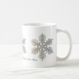 Caneca De Café Floco de neve Glittery impresso customizável