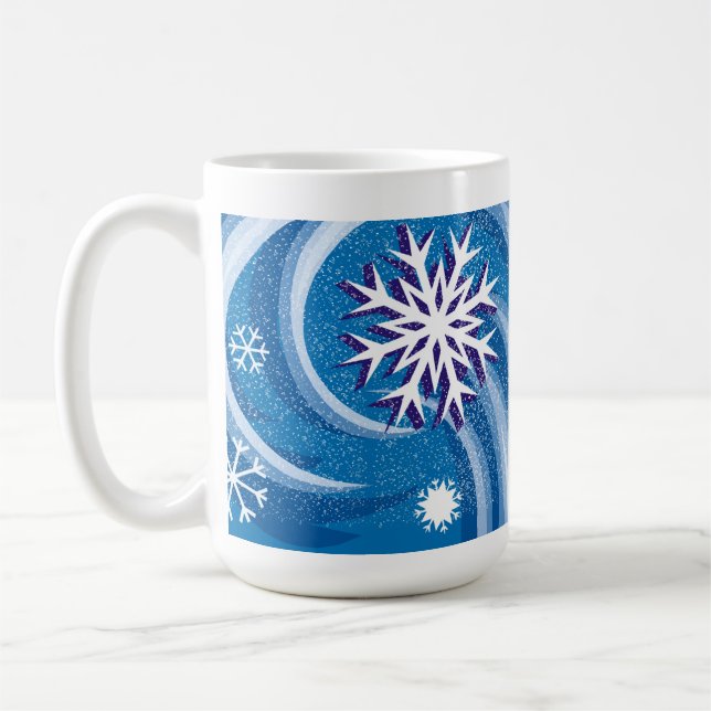 Caneca De Café Flocos de Neve ao Vento - (Esquerda)