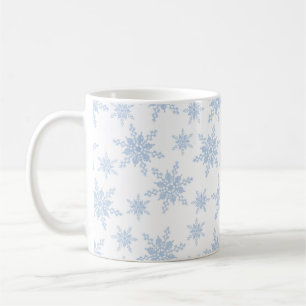 Caneca De Café Flocos de neve azuis