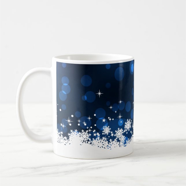 Caneca De Café Flocos de neve - Azul (Esquerda)