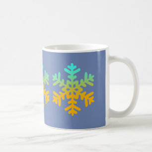 Caneca De Café Flocos de neve Blue Mug