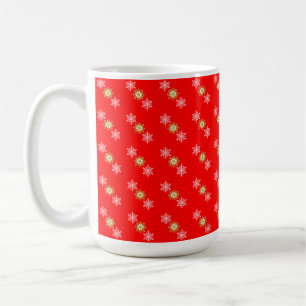 Caneca De Café Flocos de neve brancos e Dourados