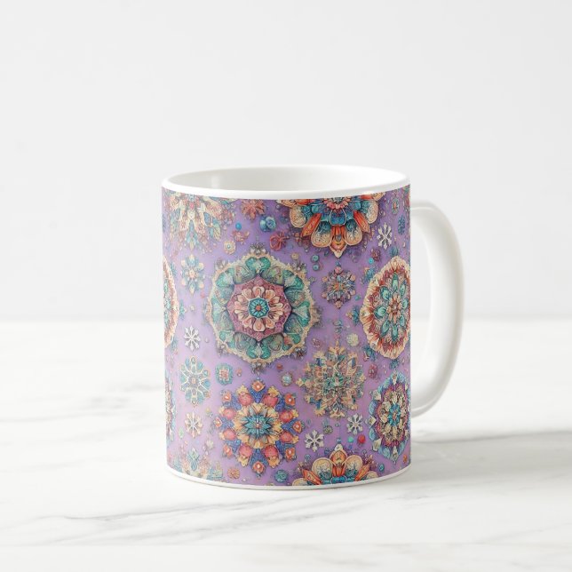 Caneca De Café Flocos de Neve Não Comuns IV (Frente Esquerda)
