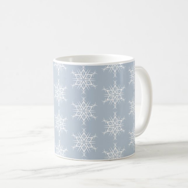 Caneca De Café Flocos de Neve Natal (Frente Esquerda)