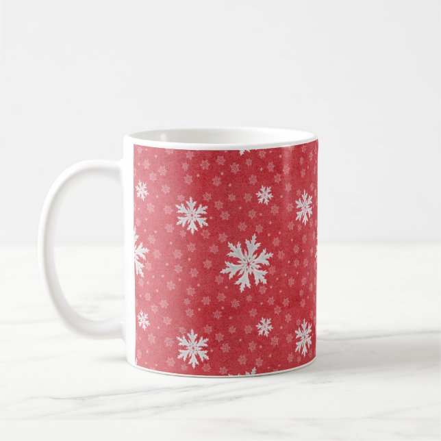 Caneca De Café Flocos de neve no Convite à Véspera de Natal (Esquerda)