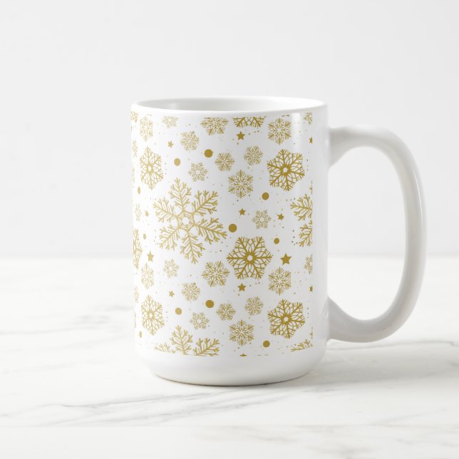 Caneca De Café Flocos de neve ouro (Direita)