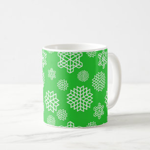 Caneca De Café Flocos de Neve Sem Costura de Natal