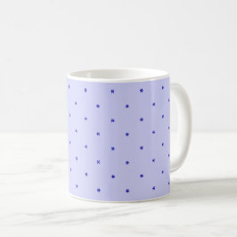 Caneca De Café Flocos de neve violeta púrpura azul simples