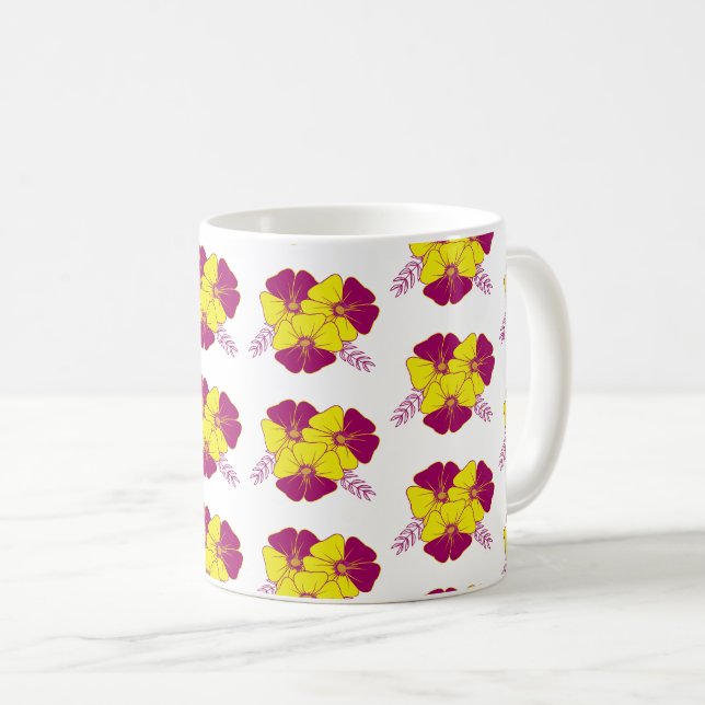 Caneca De Café flor (Frente Esquerda)