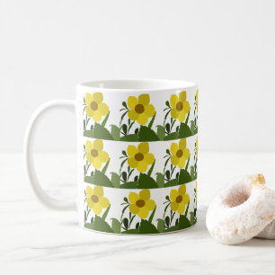 Caneca De Café Flor Amarelo