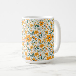 Caneca De Café Flor Amarelo