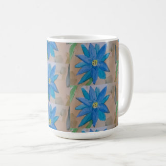 Caneca De Café Flor Azul