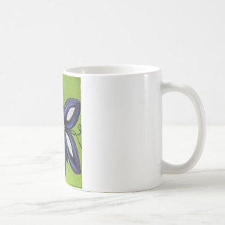 Caneca De Café Flor azul brilhante grande