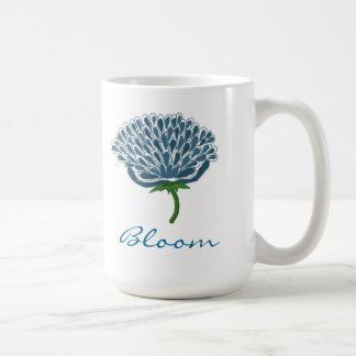 Caneca De Café Flor Azul da Moda