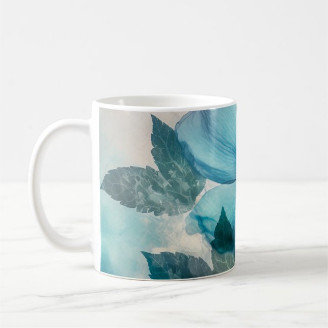Caneca De Café Flor Azul Eetéreo (Esquerda)