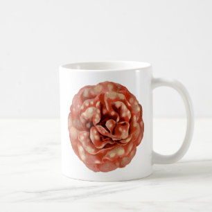 Caneca De Café Flor Bonita Manchada Vintage