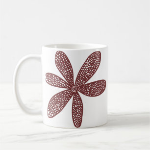 Caneca De Café Flor Bonita - Marrom
