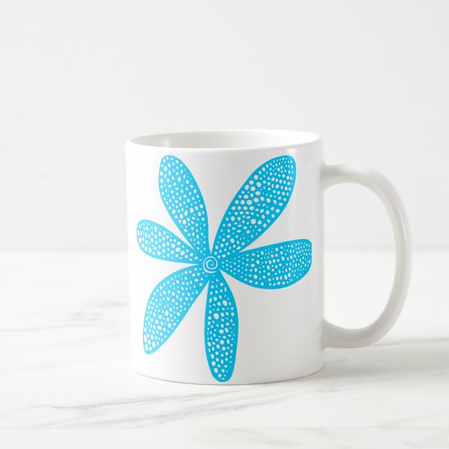 Caneca De Café Flor bonito - Azul-Céu (Direita)