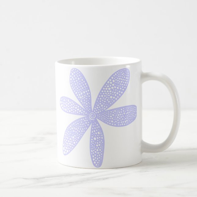 Caneca De Café Flor bonito - Azul Pó (Direita)