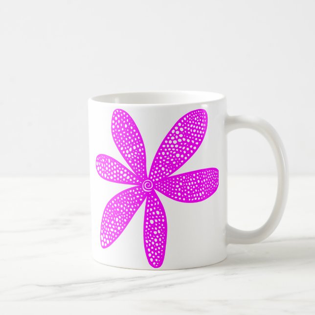 Caneca De Café Flor bonito - Magenta (Direita)
