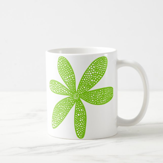 Caneca De Café Flor bonito - Verde marciano (Direita)