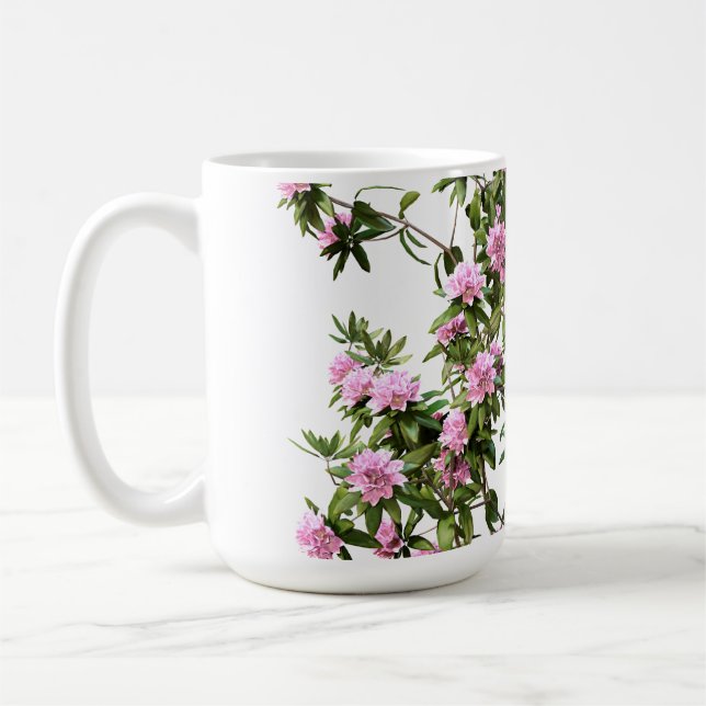 Caneca De Café Flor Botânica Rhododendron (Esquerda)